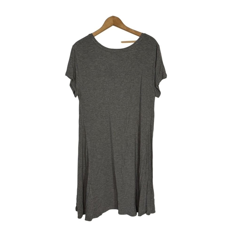 Style&Co Dress Women's Large A-Line Short Sleeve Knee Length‎ Lightweight Gray